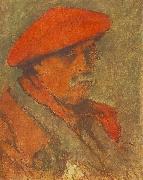 Jozsef Rippl-Ronai Self-portrait with Red Beret Spain oil painting artist